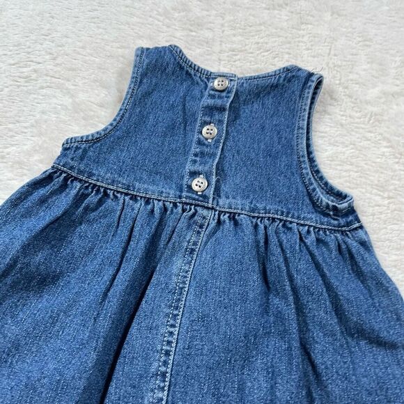 Vintage Osh Kosh B’gosh Girls Forth of July Denim Dress - Picture 3 of 6